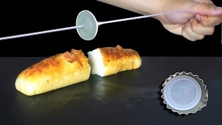 NTN - Thử Cắt Bánh Mì Bằng Nắp Chai Bia (Try Cutting Bread With A Bottle Cap)