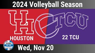 2024 Nov 20 - Volleyball - Houston vs 22 TCU - 2024 Volleyball Season - 20241120