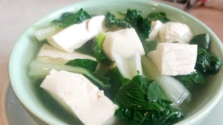 Supnya seger banget ‼️ Sup tahun dan sayur pakcoy cai ala hongkong