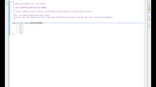 Can we extend a final class Java Interview Question