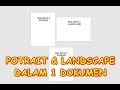 Cara Membuat Halaman Potrait dan Landscape Dalam 1 Dokumen Microsoft Word