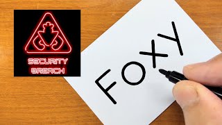 How to draw FOXY（FNAF：Security Breach）using How to turn words into a cartoon