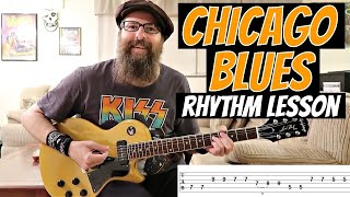 Easy Chicago Blues Rhythm Guitar Lesson w/TABS