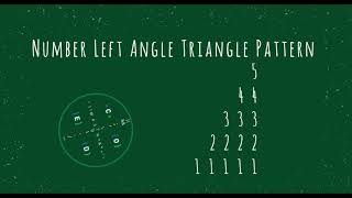 61 Number Left Angle Triangle Pattern without any pre-defined method using while loop in Python