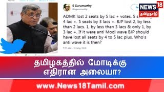 தமிழகத்தில் மோடிக்கு எதிரான அலையா? துக்ளக் ஆசிரியர் குருமூர்த்தி விளக்கம் | Thuglak Gurumurthy