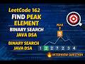LeetCode 162 | Find Peak Element | Binary Search Java Solution | DSA Interview Problem