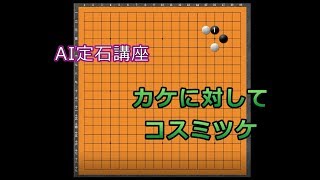 囲碁【AI定石講座⑱解説】【カケにコスミツケ】