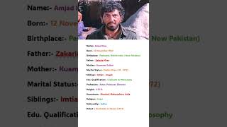 Bollywood Actor Amjad Khan Biography #shortvideo #shorts #trending #viralvideo #youtubeshorts