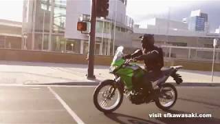 Kawasaki motorcycles in downtown San Francisco