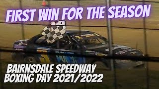 Bairnsdale Speedway, standard saloon, first win in the new car