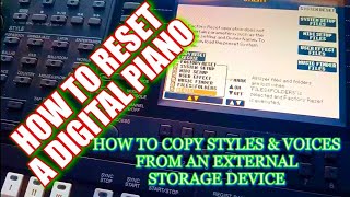 Factory Reset Procedure for Yamaha PSR-S950 digital piano || Importing Styles and Voices || PSR S950