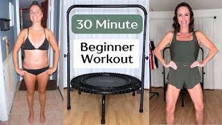 30m Rebounder Workout for Beginners: Stretching, Cardio, \u0026 Strength Training | I Jump Instead 9/30