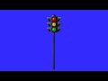 Traffic lights signal green screen