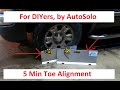 How to Set Toe with DIY Wheel Alignment Plate Kit