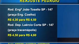 Tarifas dos pedágios ficam mais caras a partir de domingo (1)