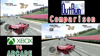 【絶景】OutRun2 XBOX vs アーケード ゴールA走行比較 Comparison【高画質】