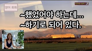 [영어회화] 아쉬움의 표현,'~을 했었어야 하는데.','~을 하지 말았어야 하는데.', 그리고, '~하기로 되어 있다.'라는 표현을 말해봅니다.