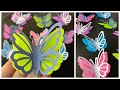 3 D paper butterfly | Easy Wall Decoration Ideas- Party Decorations.