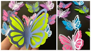 3 D paper butterfly | Easy Wall Decoration Ideas- Party Decorations.