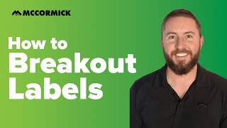 How to Breakout Labels | McCormick Estimating Software
