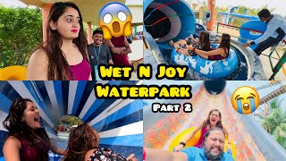 Most Thrilling & Adventure Rides of Wet N Joy Waterpark Shridi | Bindass Kavya Family Picnic Pt2