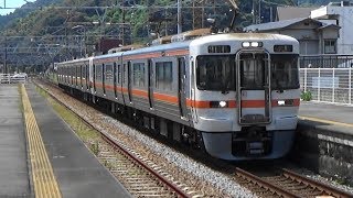 【313系】JR東海道線 富士川駅に普通列車到着