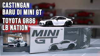 CASTING DIECAST PERTAMA DI MINI GT, TOYOTA GR 86 LB NATION LIBERTY WALK