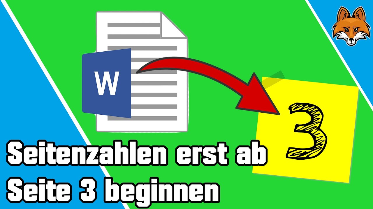 Word - Seitenzahlen Erst Ab Seite 3 Beginnen - Anleitung 💻 - YouTube