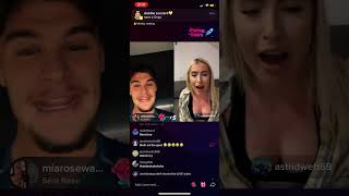 Ed Matthews and Astrid were beef on live