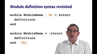 Module Type Syntax and Semantics | OCaml Programming | Chapter 5 Video 11