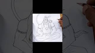 ##the drawing of lord Hanuman Ji##the Hanuman Ji on fire form##viral##trending##shorts##💗❤️