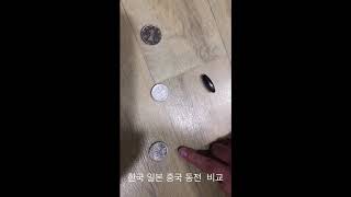 중국 동전은 자석에 붙어요!!.