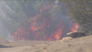 'Coyote Fire' in Potrero prompts evacuations; road closures