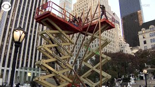 WEB EXTRA: Giant Menorah Goes Up In NYC