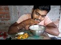 egg upam omelete masala and pakhal bhat eating indianfood bkeatingshow