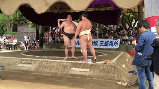 平成29年 わんぱく相撲三浦場所　 20周年記念式典 　わんぱく力士vs本物の力士