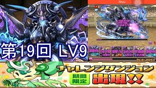 第19回チャレンジダンジョンLV9 黒天の幻龍王・ゼローグ∞PT【パズドラ】