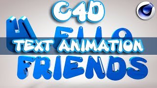 C4D TUTORIAL | CINEMA 4D TUTORIAL - BASIC TEXT ANIMATION