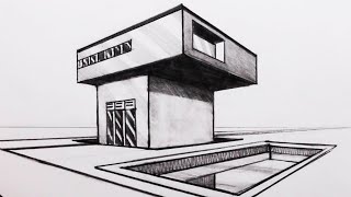How to Draw a Basic House in 2-Point Perspective: Narrated Step by Step