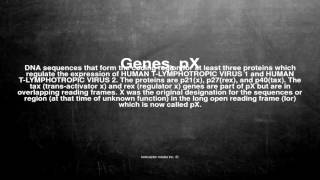 Medical vocabulary: What does Genes, pX mean