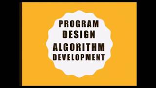 Algorithm Development|Sequence Control Structure|How to