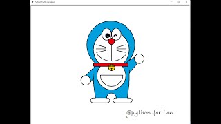 Creating Doraemon using Python Turtle Graphics 🔥🔥 ||#shorts #programming #python #coding
