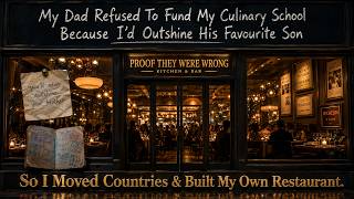 My dad refused to fund my culinary school because I'd "outshine" his favourite son, so I moved count
