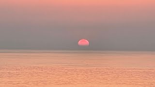 瀬戸内海に沈む夕日🌅が最高に綺麗〜太陽が沈む速さを実感