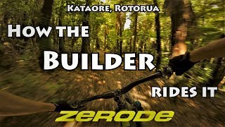 Kataore, Rotorua: How the Builder rides it! #zerode #whakarewarewa #redwoods