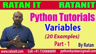 Python Tutorials || Types Of Variables Part-1 || by Ratan sir