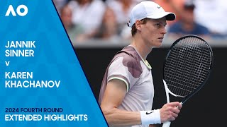 Jannik Sinner v Karen Khachanov Extended Highlights | Australian Open 2024 Fourth Round