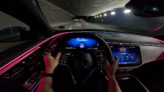 메르세데스 벤츠 더 뉴 E300(W214) 4매틱 익스클루시브 1인칭 야간주행 (2024 Mercedes E300 4MATIC Exclusive POV Night Drive)