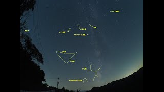 地球の自転を体感：星空を固定、地面が動くタイムラプス＆人工衛星の連続フレア（2022.10.20）