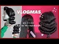 VLOGMAS DAY 6 - STYLING A SYNTHETIC WIGS - HOLLYWOOD WAVES